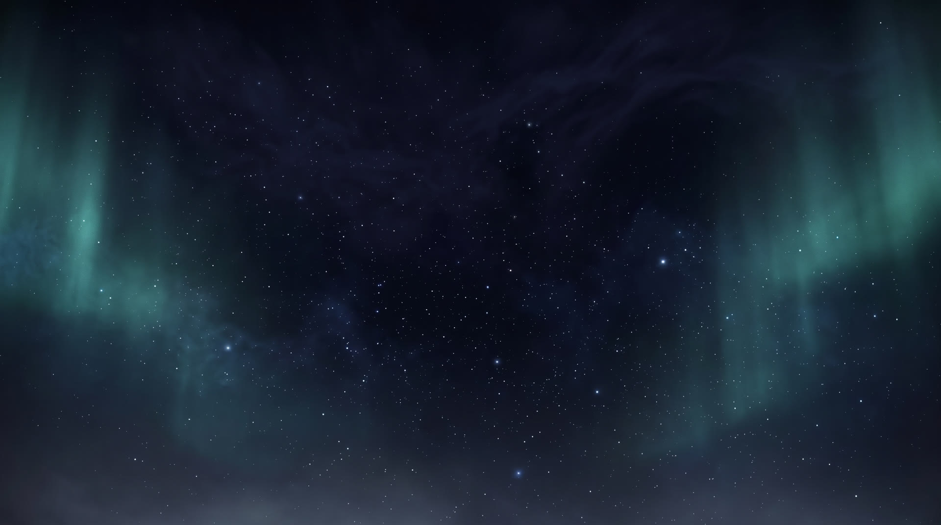 Aurora curtains at the edge of the atmosphere