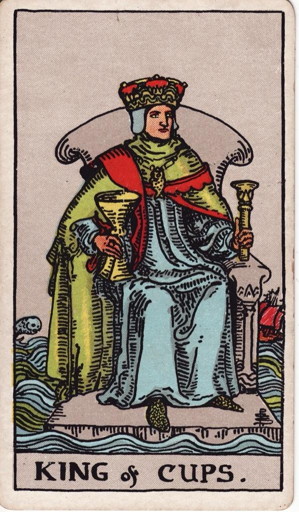 King of Cups, from the 1909 Rider-Waite-Smith deck