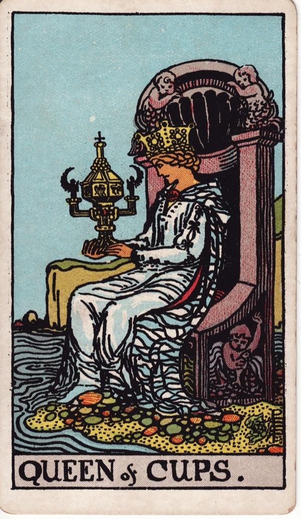 Queen of Cups, from the 1909 Rider-Waite-Smith deck