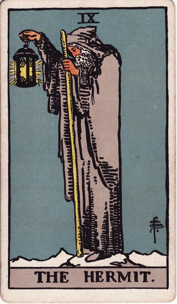 The Hermit, from the 1909 Rider-Waite-Smith deck
