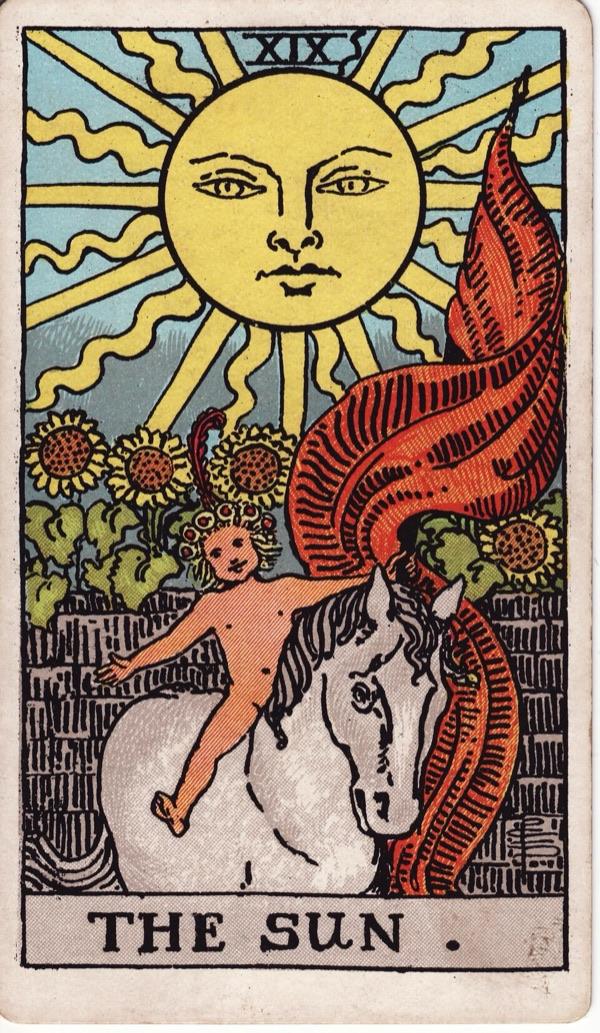 The Sun, from the 1909 Rider-Waite-Smith deck