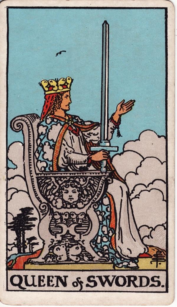 Queen of Swords, from the 1909 Rider-Waite-Smith deck