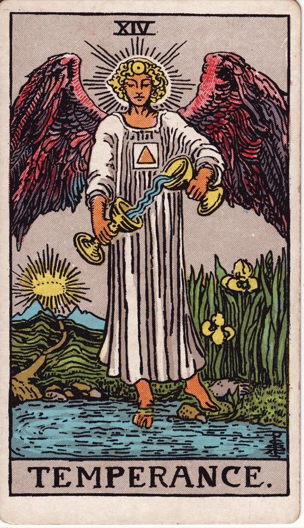 Temperance, from the 1909 Rider-Waite-Smith deck